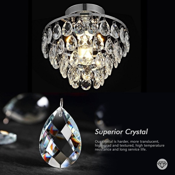 Small crystal ceiling light outlet