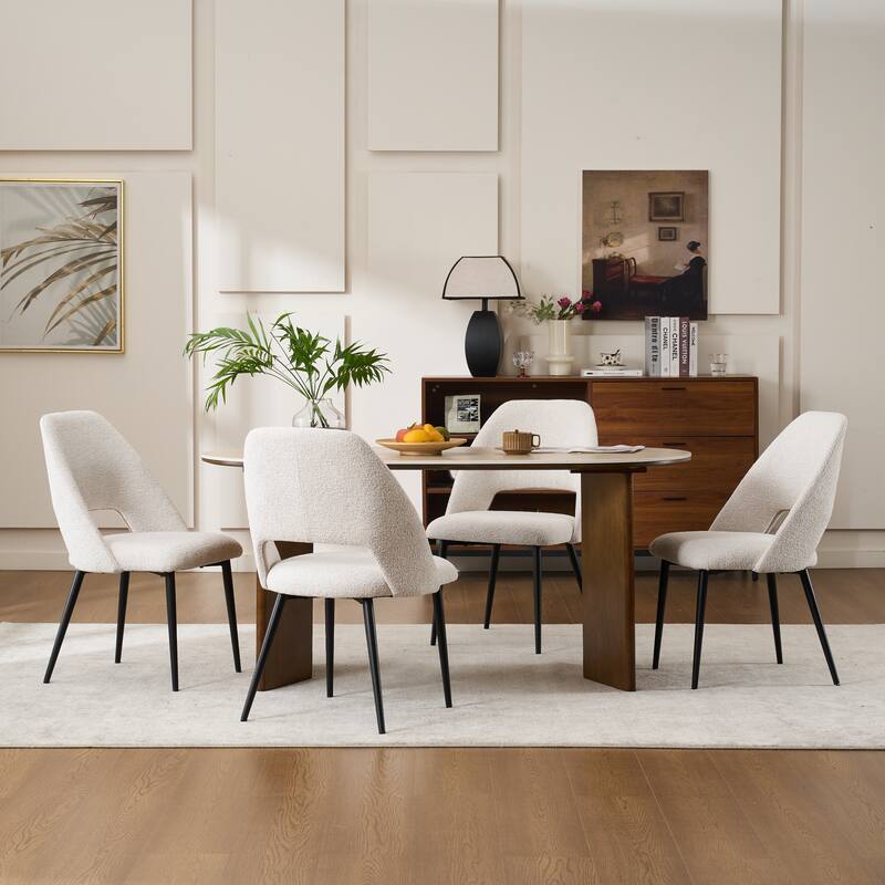 Mid-Century Modern Dining Chairs Set of 2, Upholstered Side Chairs