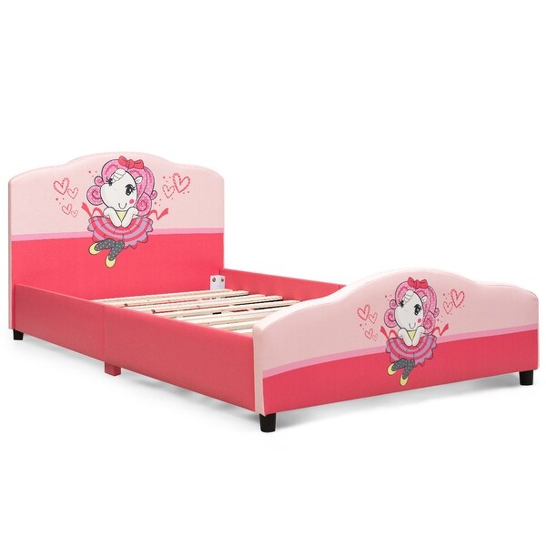 pink toddler bed