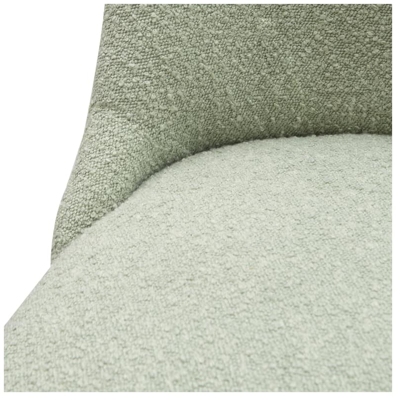 Boucle Polyester Upholstered Swivel Counter Stool - Foot Glides
