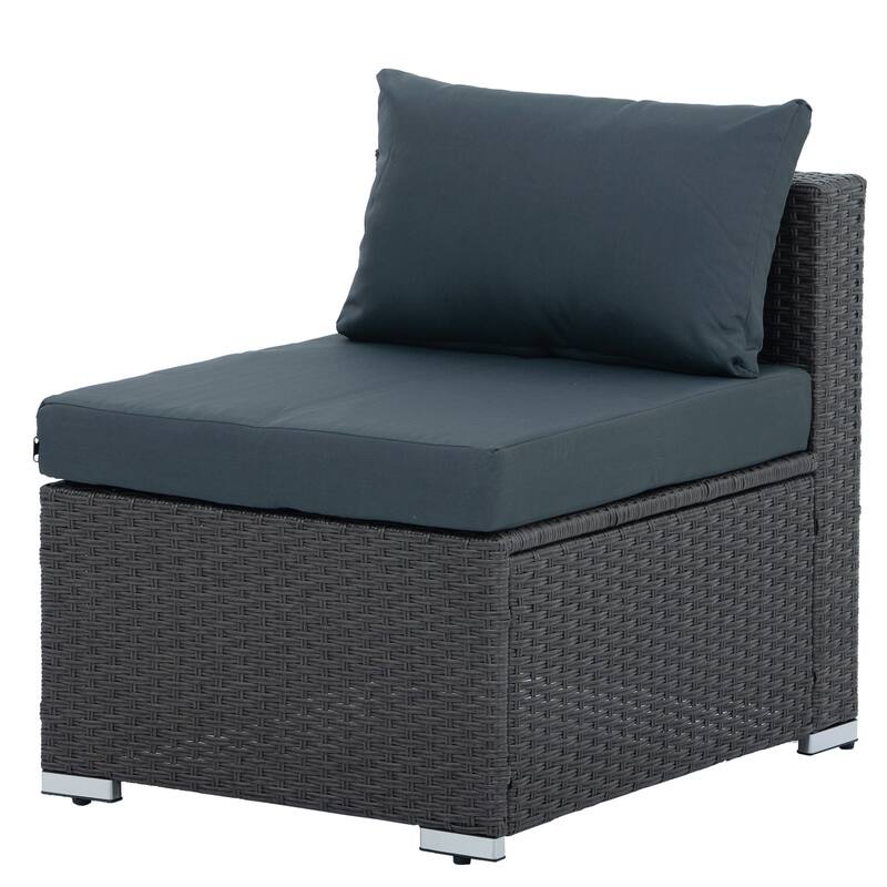 Outdoor Wicker Weaving Conversation Combo Set of 7