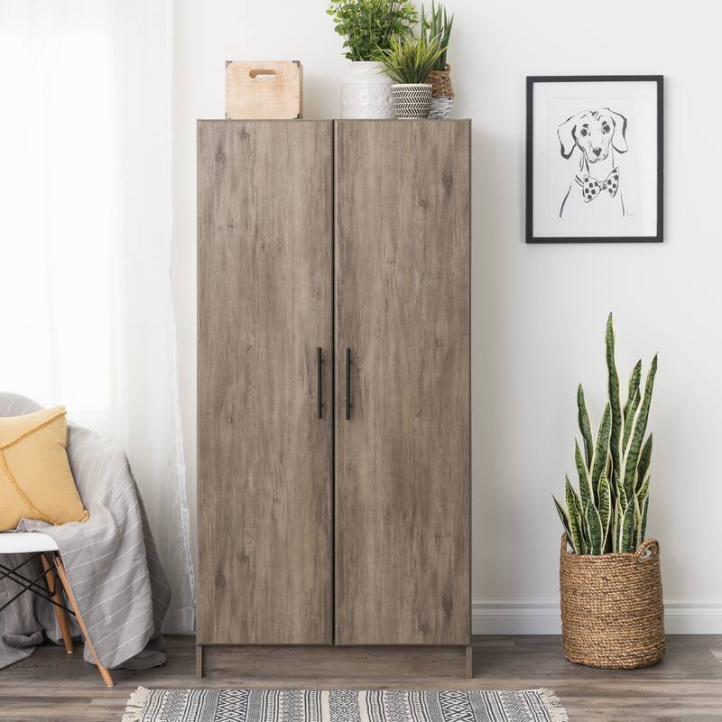 Prepac Elite Armoire Wardrobe Closet Cabinet with Hanging Rail