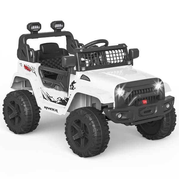 slide 2 of 60, 12V Ride Truck Car for Kids White