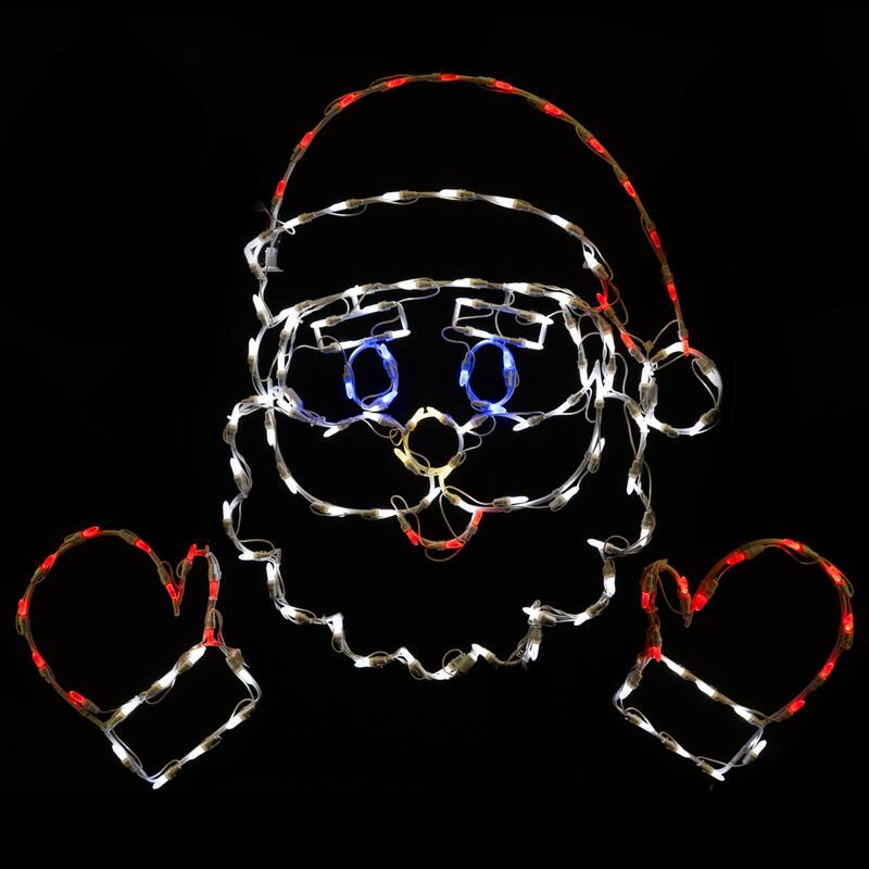 LED Lighted Peek a Boo Jolly Saint Nick Outdoor Christmas Decoration - 32.25" - Multi