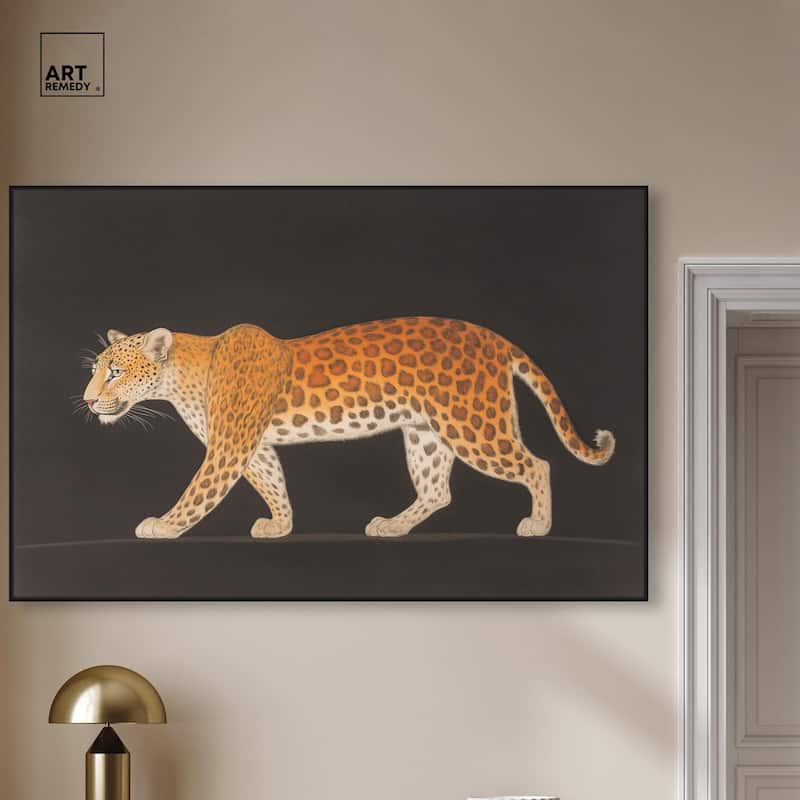 Golden Leopard Canvas by Art Remedy