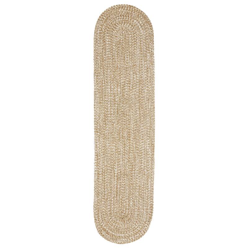 Superior Modern Rustic Bohemian Reversible Multi-Tone Braided Indoor Outdoor Area Rug