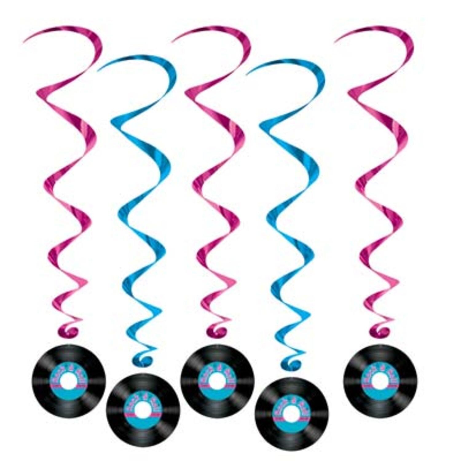 Shop Pack Of 30 Rock N Roll Vinyl Record 50s Sock Hop Metallic