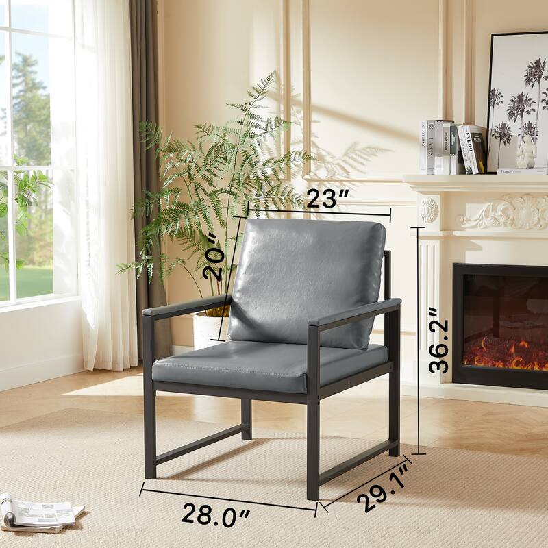Tech Cloth Armchair with Padded Armrests and 330lb Capacity