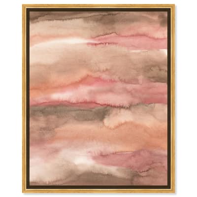 Art Remedy Loose Powder Framed Boho Abstract 1 Piece Canvas Wall Art