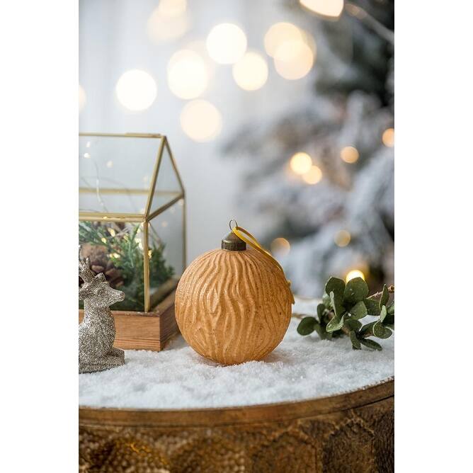 D3.9" Christmas Ball Ornaments, Glass Decorative Hanging Ball Christmas Tree Ornaments for Holiday, Set of 6