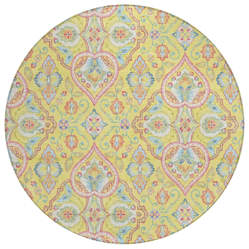 Machine Washable Indoor/Outdoor Traditional Spades Chantille Rug