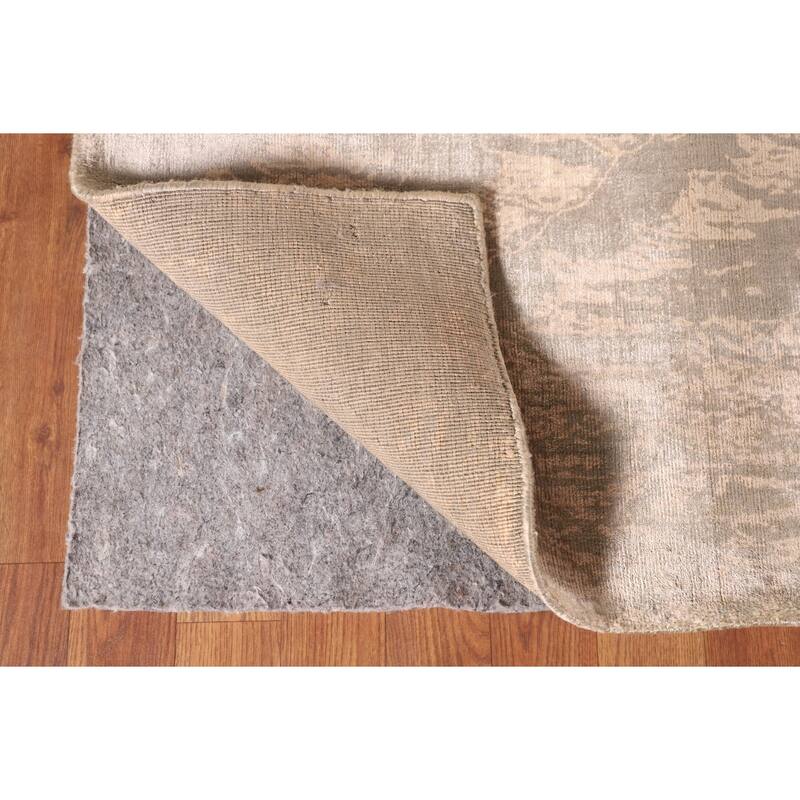 Abstract Indian Area Rug Handmade Wool Carpet - 5'7"x 7'8"