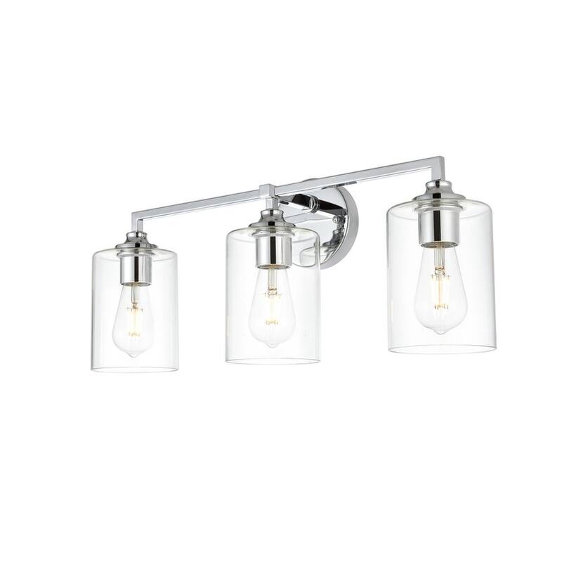 Roman 1 Light Black and Clear Bath Sconce