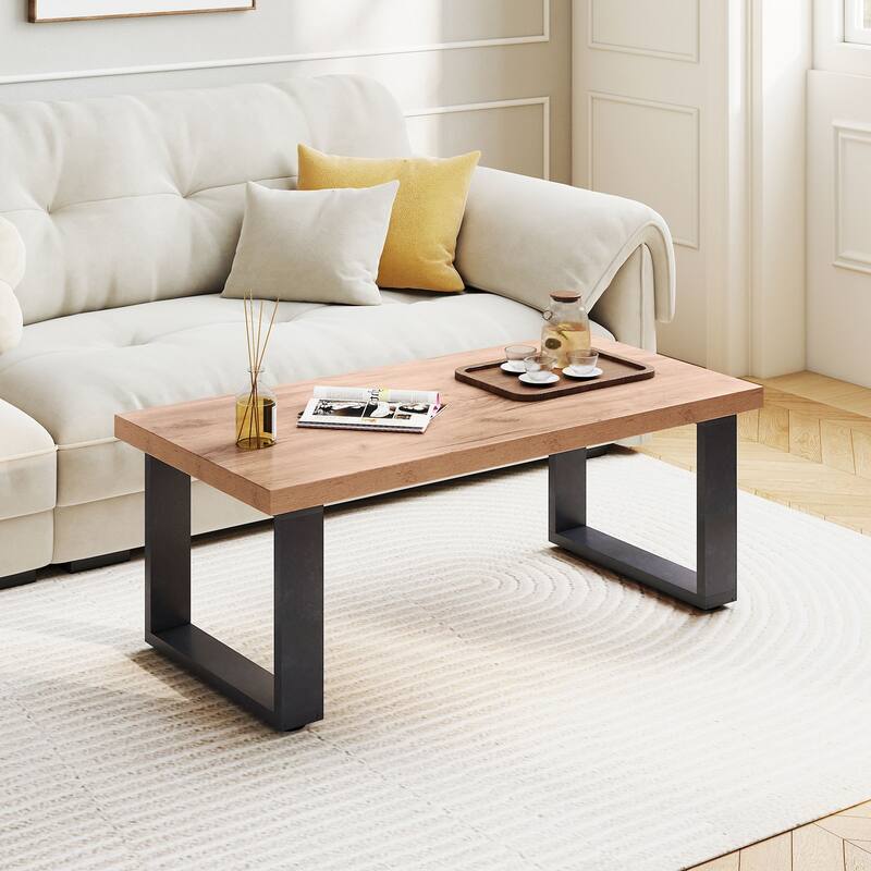 Gymax 47'' Farmhouse Style Accent Table w/ Thickened Tabletop &