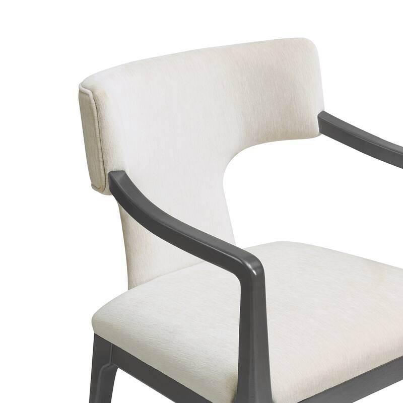 Eloria Chenille Wood Dining Room Armchair