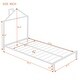 preview thumbnail 3 of 46, Eye-catching Design House-Shaped Headboard Platform Bed Frame, Metal Slats Support Bed, No Box Spring Needed, No-Noise