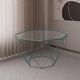 preview thumbnail 26 of 44, Malibu 29" Modern Octagon Center Coffee Table with Tempered Glass Table top & Sturdy Metal Geometric Base for Living Room Office