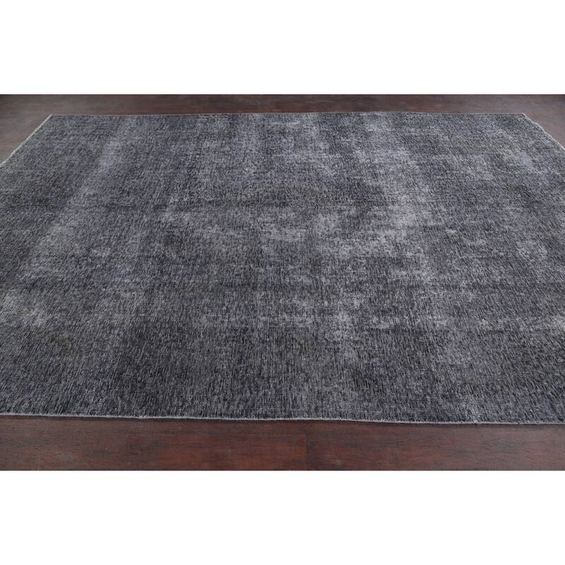 Over-Dye Mashad Persian Area Rug Wool Handmade Living Room Carpet - 7'4" x 10'8"
