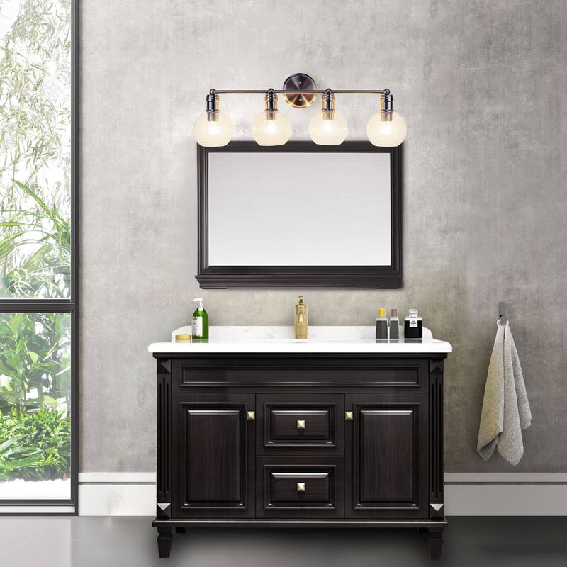 Bath/ Vanity Fixture w/ Clear Globe Glass
