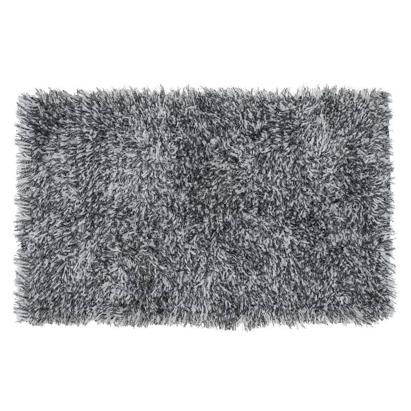 Cotton Loom Bath Mat Black 20X32