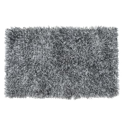 Cotton Loom Bath Mat Black 20X32