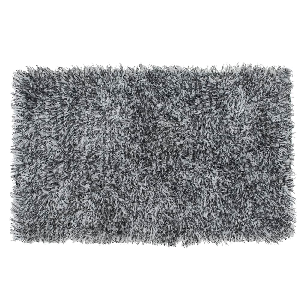 Cotton Loom Bath Mat Black 20X32