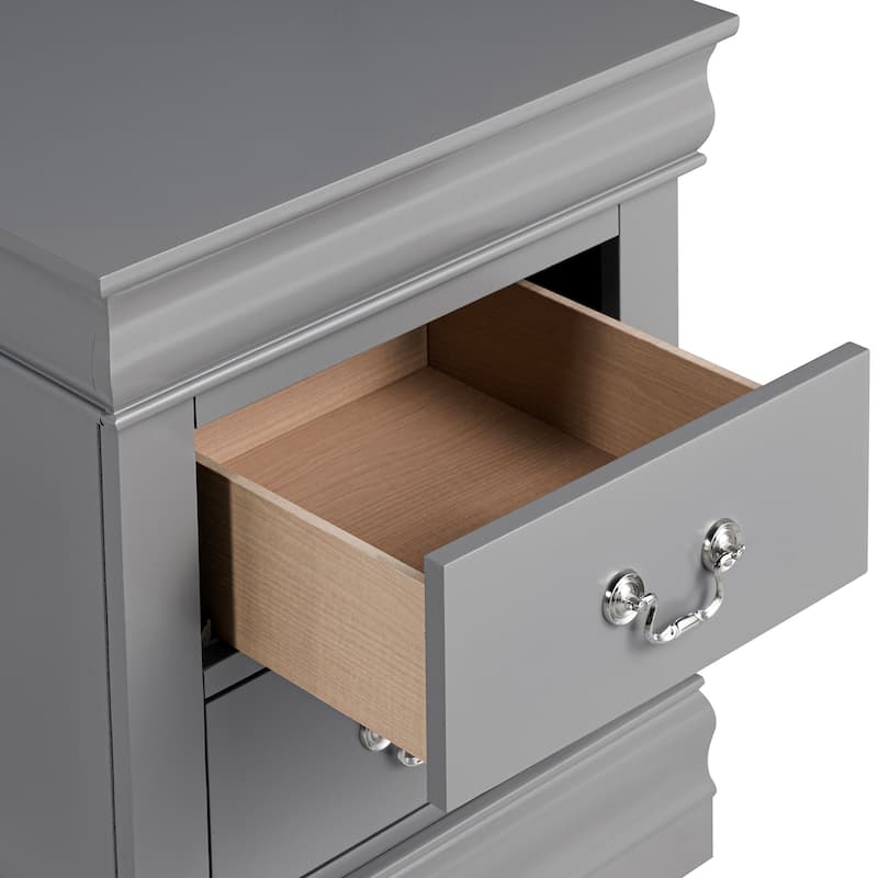 Modern Grey 2 - Drawer Nightstand