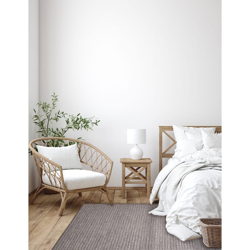 ECARPETGALLERY Braid weave Sienna Charcoal Wool Rug - 5'1 x 7'8