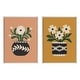 preview thumbnail 1 of 4, Sylvie Beaded Flower Gold Terra Frame Canvas Art Set by Carey Copeland 2 Piece Set 18x24