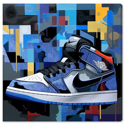 Notoriart Primary Sneakers Gallery Wrapped Sneaker 1 Piece Canvas Wall Art