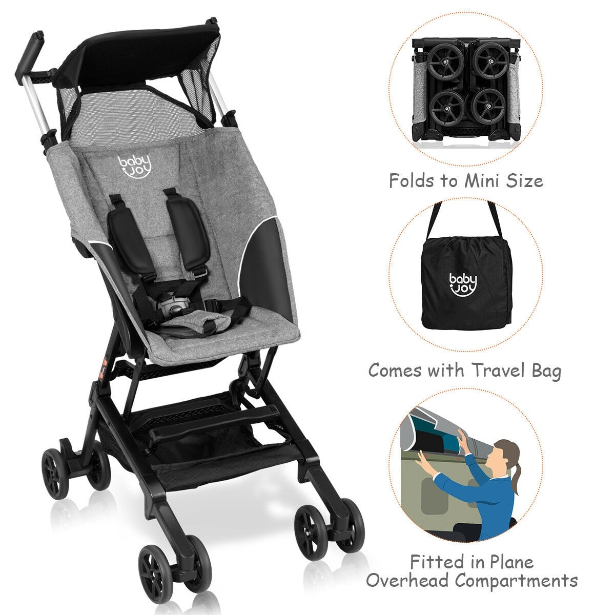 compact stroller for plane