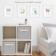 preview thumbnail 3 of 4, Sweet Jojo Designs Blue Grey Brown Woodland Animal Toile Collection Wall Decor Art Prints (Set of 4) - Brave Clever