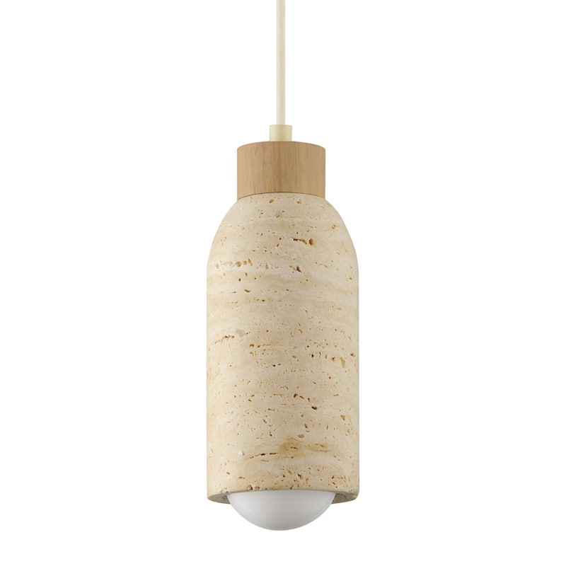 Maxim 90621 Pompeii 5" Wide Mini Pendant - Travertine / Oyster