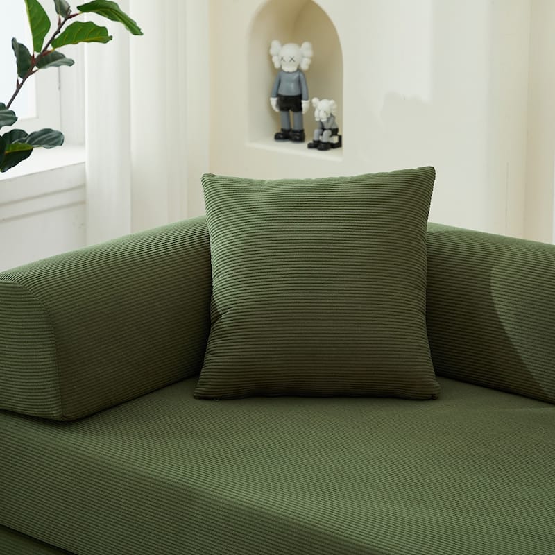 Folding Upholstered Sofa Bed, 78.5" Convertible Sleeper Sofa Bed with 2 Pillows, Fold Out Loveseat Couch, Futon Couch
