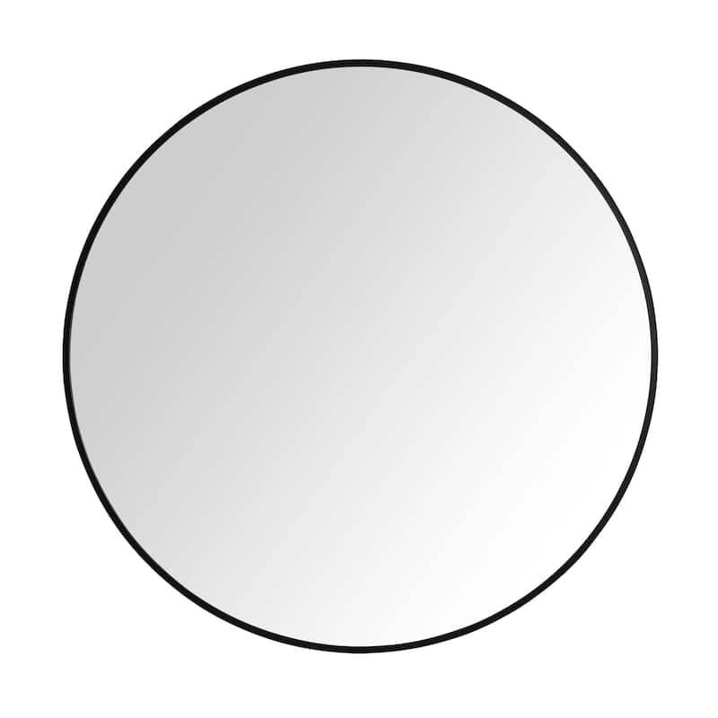 Avanity Avon Wall Mounted Mirror with Stainless Steel Frame - 24"W x 24"H - Matte Black
