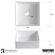 preview thumbnail 5 of 7, Karran Quattro Vibrant Matte White Acrylic 15 in. Square Bathroom Vessel Sink