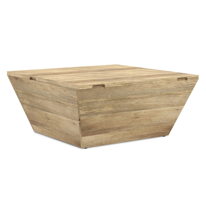 WYNDENHALL Gillean 36 inch Wide Solid Mango Modern Lift Top Coffee Table
