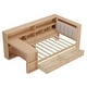 preview thumbnail 9 of 8, Wood Daybed L-shaped Bookcase Bed with Under-Bed Drawers and Side Bookshelf, Platform Daybed with Desk and Padded Headboard