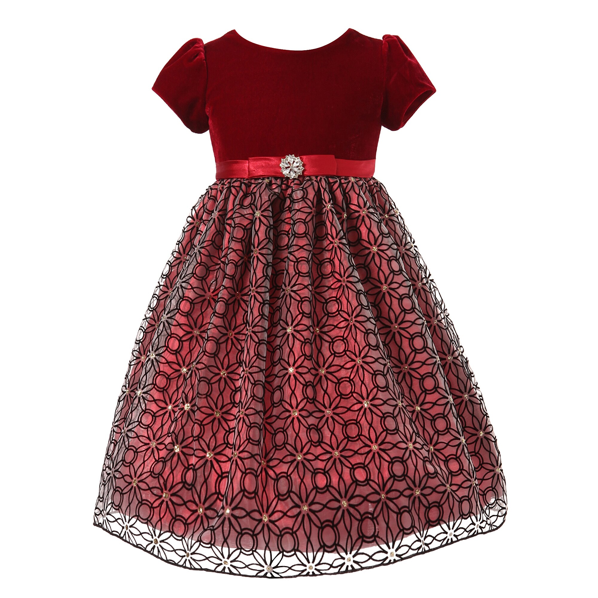 patterned velvet dress