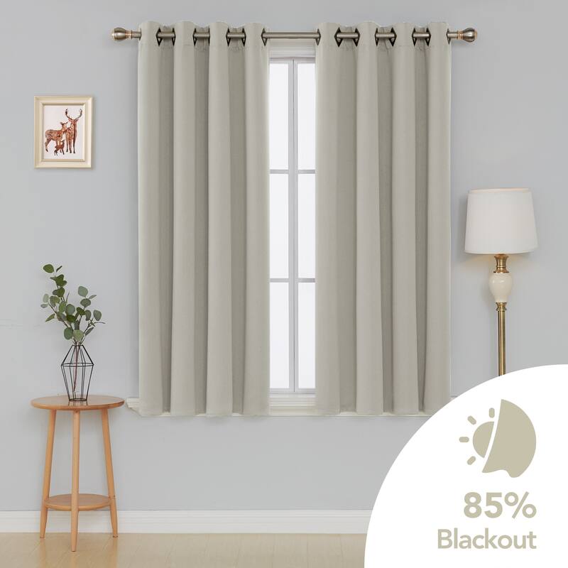 Deconovo Square Grommet Curtain Panel Pair(2 Panel)