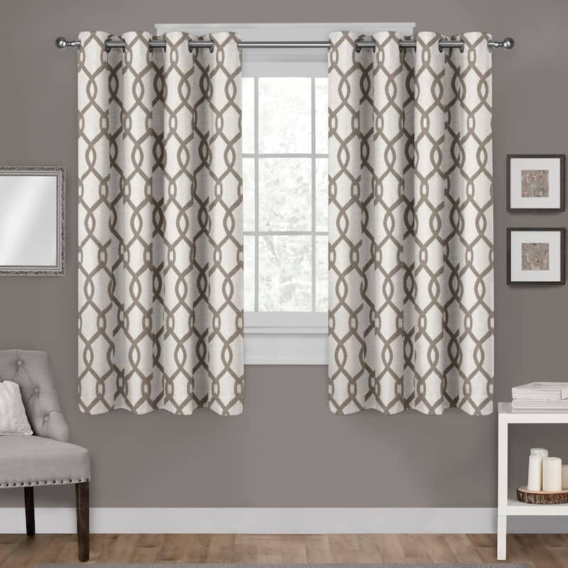 ATI Home Kochi Light Filtering Linen Blend Grommet Top Curtain Panel Pair - 54" w x 63" l - Natural