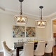 preview thumbnail 20 of 42, Oaks Aura 5-Light Farmhouse Wood Chandelier, Drum Chandelier for Dining Room Height Adjustable