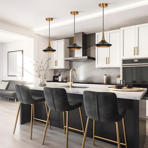 Black and gold kitchen lighting 2025