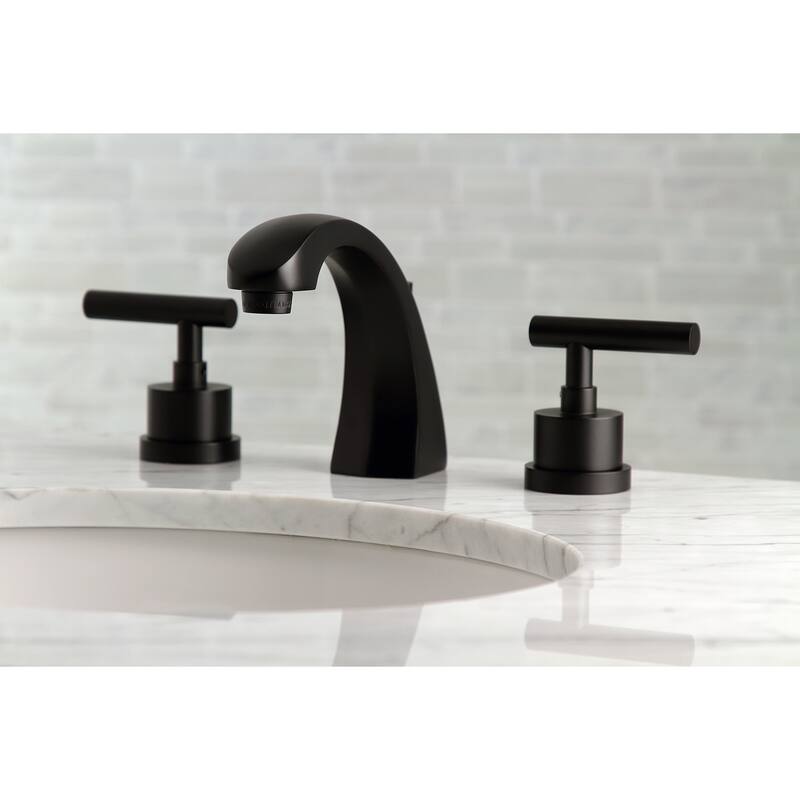 Kingston Brass Manhattan 8 in. Widespread Bathroom Faucet - Matte Black