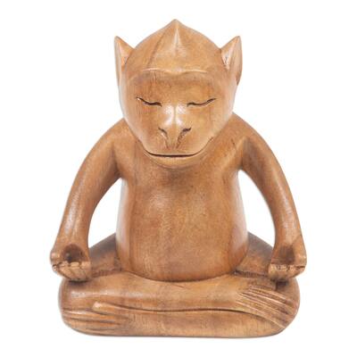 Novica Handmade Joyous Master Wood Statuette