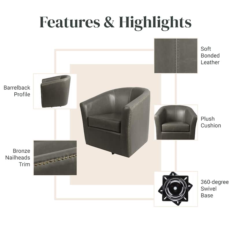 NPD Furniture Ernest Swivel Arm Chair