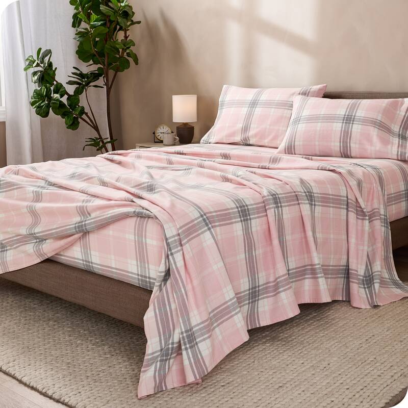 Bare Home Cotton Flannel Sheet Set - Velvety Soft Heavyweight