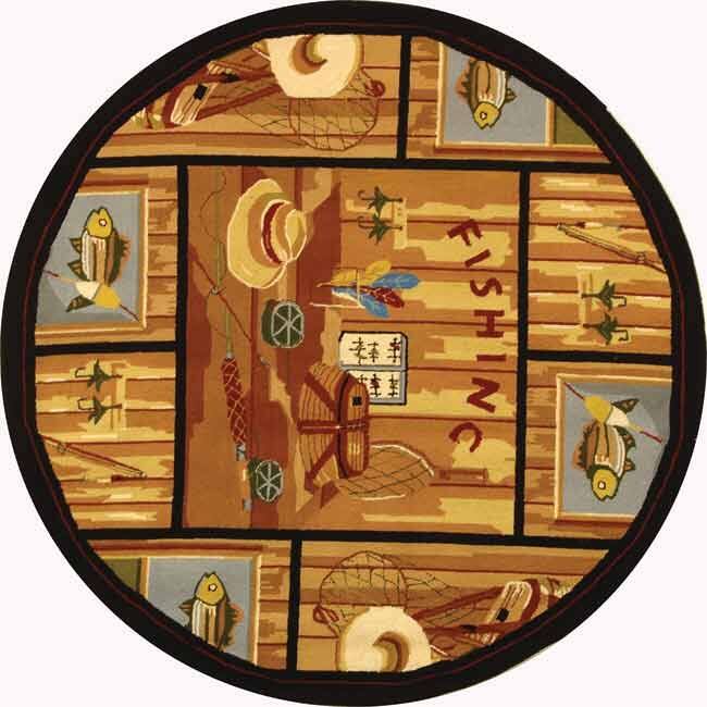 SAFAVIEH Handmade Chelsea Kaylie French Country Wool Rug - 8' Round - Natural - Round