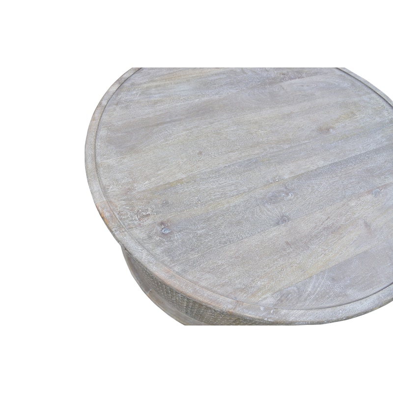 Sumter 36-inch Diameter Mango Wood Drum Coffee Table