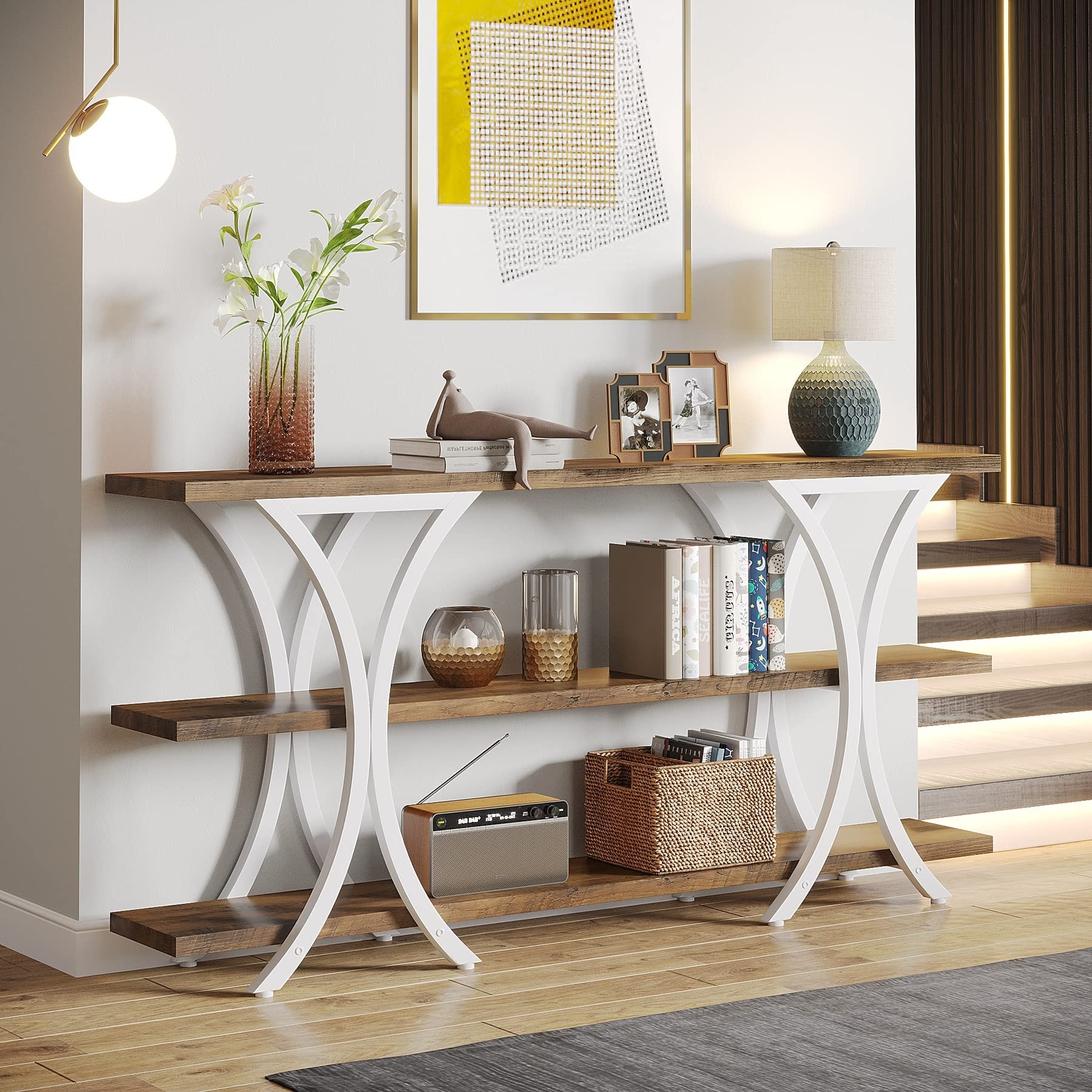 8 foot 2024 long console table